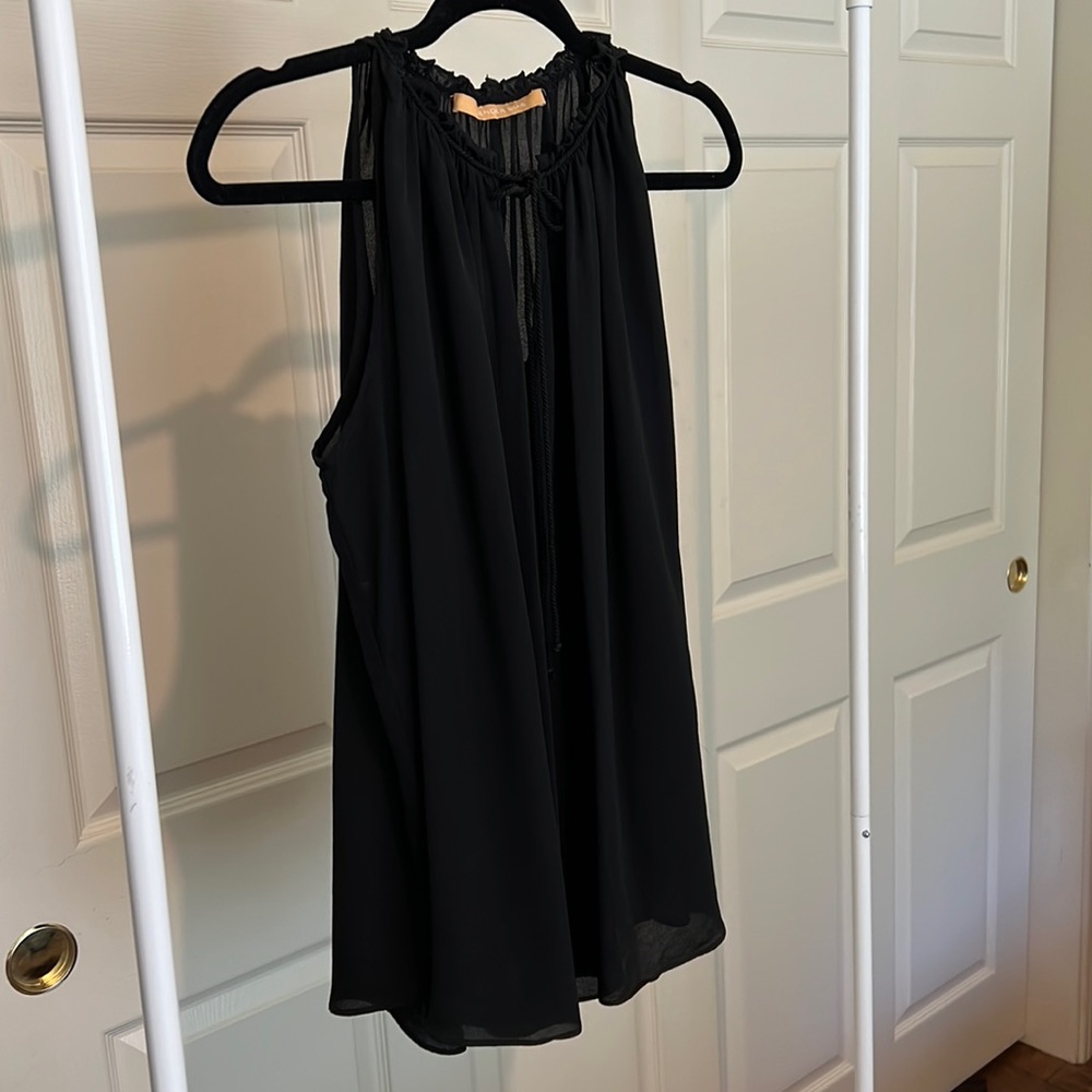 Black Gathered Top